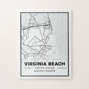 Virginia Beach Virginia USA Travel City Map Legpuzzel