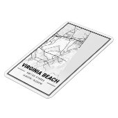 Virginia Beach Virginia USA Travel City Map Magneet (Linkerzijde)