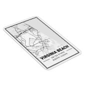 Virginia Beach Virginia USA Travel City Map Magneet (Rechterzijde)