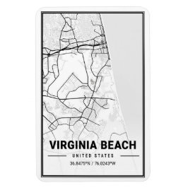 Virginia Beach Virginia USA Travel City Map Magneet