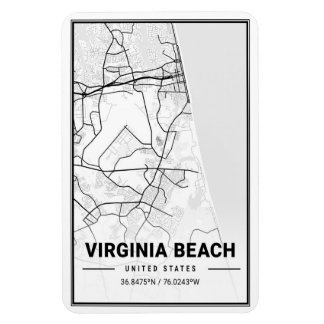 Virginia Beach Virginia USA Travel City Map Magneet
