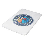 Virginia Beach Virginia VA  Nautical Waves Badmat (Gekanteld)