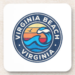 Virginia Beach Virginia VA  Nautical Waves Bier Onderzetter