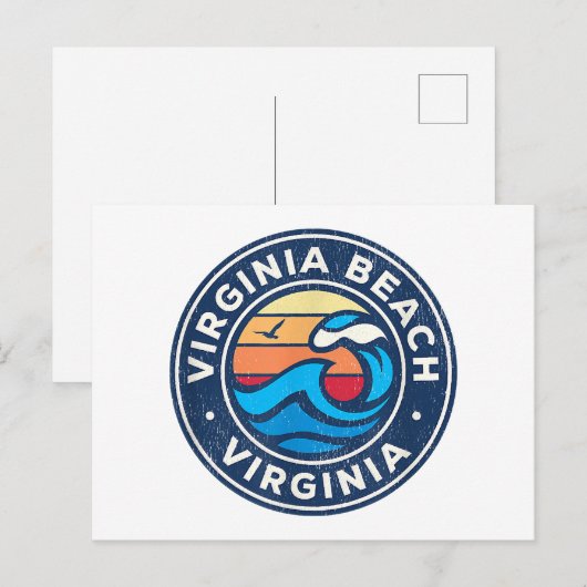 Virginia Beach Virginia VA  Nautical Waves Briefkaart (Voorkant / Achterkant)