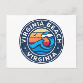 Virginia Beach Virginia VA  Nautical Waves Briefkaart (Voorkant)
