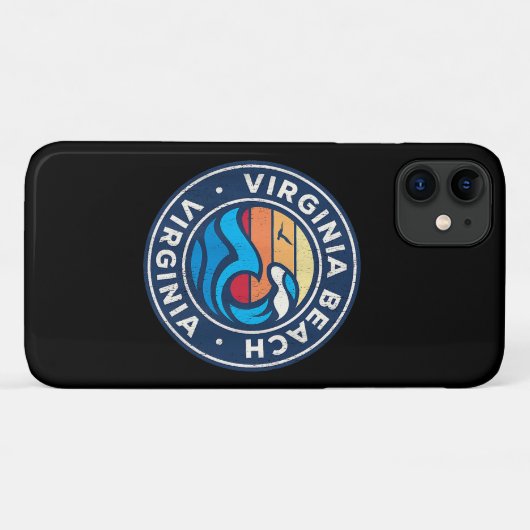 Virginia Beach Virginia VA  Nautical Waves Case-Mate iPhone Case (Achterkant (horizontaal))