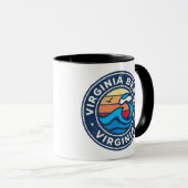 Virginia Beach Virginia VA  Nautical Waves Mok (Voorkant rechts)