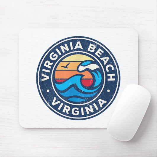 Virginia Beach Virginia VA  Nautical Waves Muismat (Met muis)