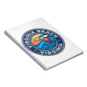 Virginia Beach Virginia VA  Nautical Waves Notitieboek (Rechterzijde)