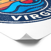 Virginia Beach Virginia VA  Nautical Waves Poster (Hoek)