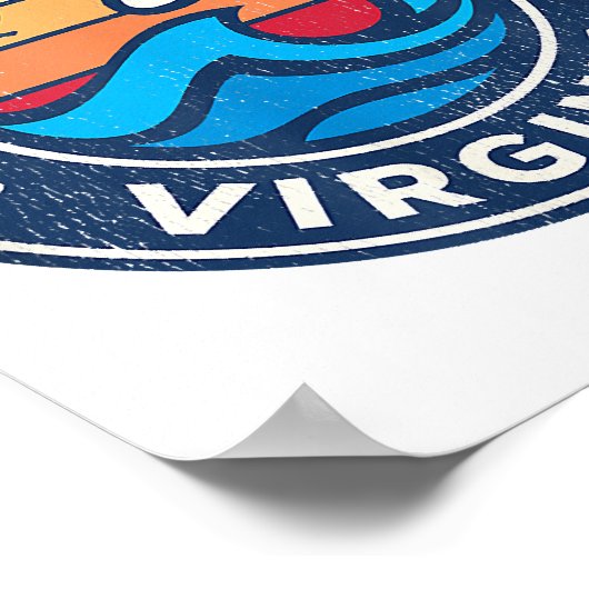 Virginia Beach Virginia VA  Nautical Waves Poster (Hoek)