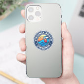 Virginia Beach Virginia VA  Nautical Waves Sticker (Telefoon)