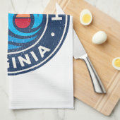 Virginia Beach Virginia VA  Nautical Waves Theedoek (Quarter Fold)