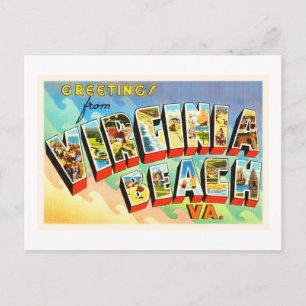 Virginia Beach Virginia VA Vintage Travel Briefkaa Briefkaart