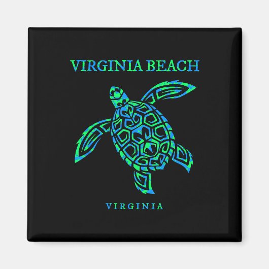 Virginia Beach Virginia Zee Schildpad Vakantie Sou Magneet (Voorkant)