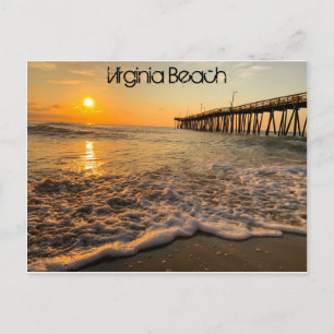 Virginia Beach Vist Pier op Sunrise Briefkaart