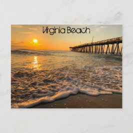 Virginia Beach Vist Pier op Sunrise Briefkaart
