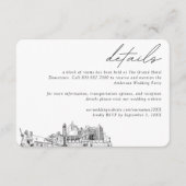 Virginia Beach Wedding Hotel Kamer Blok Details Informatiekaartje (Voorkant)