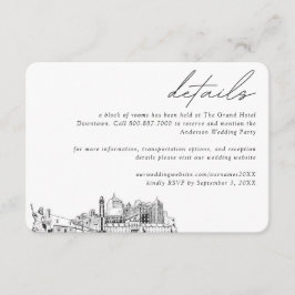 Virginia Beach Wedding Hotel Kamer Blok Details Informatiekaartje