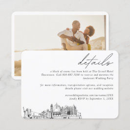 Virginia Beach Wedding Hotel Kamer Blok Details Informatiekaartje