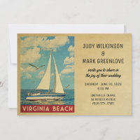 Virginia Beach Wedding Invitation Sailboat