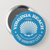 Virginia Beach (zeeschelp) Ronde Button 4,0 Cm (Voorkant /achterkant)
