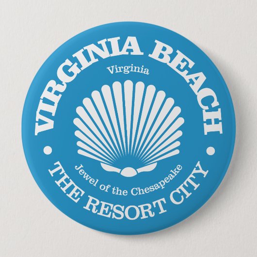 Virginia Beach (zeeschelp) Ronde Button 4,0 Cm (Voorkant)