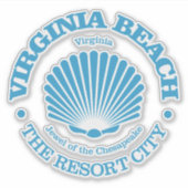 Virginia Beach (zeeschelp) Sticker (Voorkant)