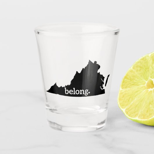 Virginia Belong State Map Shot Glas (Voorkant)
