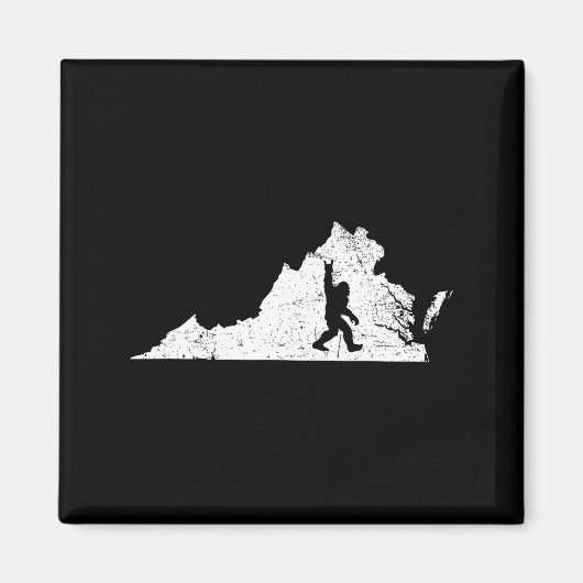 Virginia Bigfoot Sasquatch Funny Appalachian Men K Magneet (Voorkant)