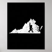 Virginia Bigfoot Sasquatch Funny Appalachian Men K Poster (Voorkant)