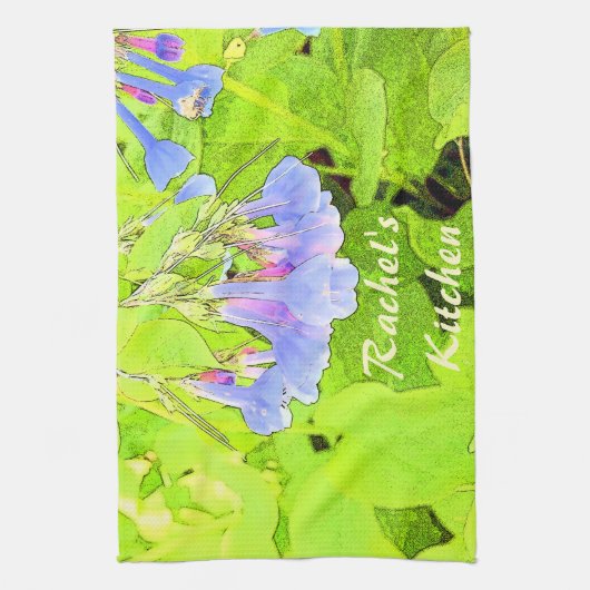  Virginia Blue Bells Flower Theedoek (Verticaal)