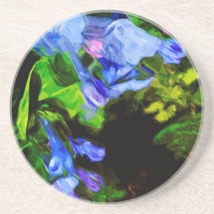 Virginia Bluebell Wildflower Impressionist Zandsteen Onderzetter