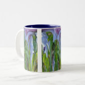 Virginia Bluebells Abstract Tweekleurige Koffiemok (Voorkant links)