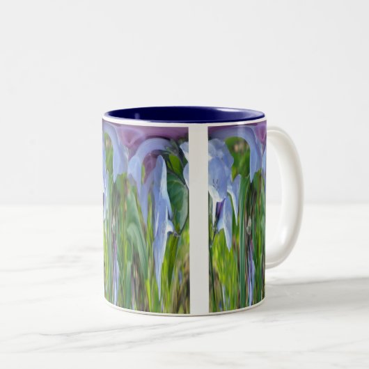 Virginia Bluebells Abstract Tweekleurige Koffiemok (Voorkant rechts)