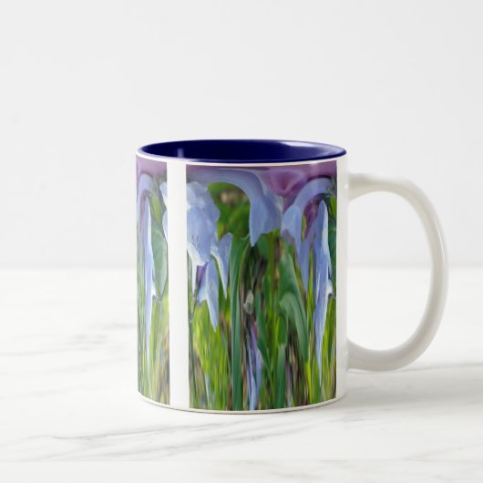 Virginia Bluebells Abstract Tweekleurige Koffiemok (Rechts)