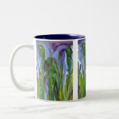 Virginia Bluebells Abstract Tweekleurige Koffiemok (Links)