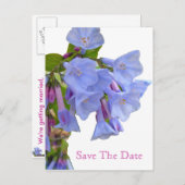 Virginia Bluebells Bewaar de datum Aankondigingskaart (Voorkant / Achterkant)