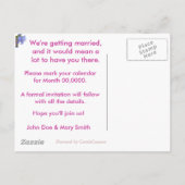 Virginia Bluebells Bewaar de datum Aankondigingskaart (Achterkant)