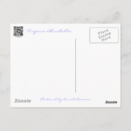 Virginia Bluebells Coordinated Items Briefkaart (Achterkant)