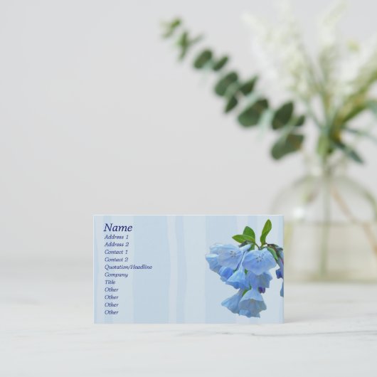 Virginia Bluebells Coordinating Items Visitekaartje (Staand voorkant)