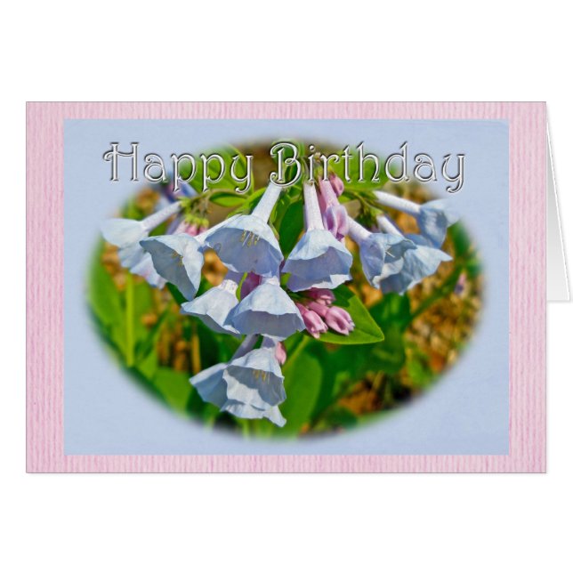 Virginia Bluebells Happy Birthday Coordinated Item (Voorkant Horizontaal)