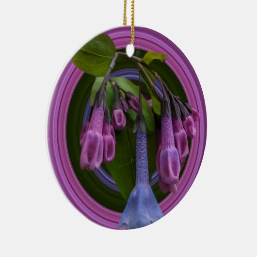 Virginia Bluebells keramische cirkelvormer Keramisch Ornament (Rechts)