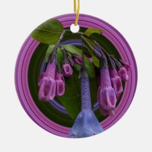 Virginia Bluebells keramische cirkelvormer Keramisch Ornament (Voorkant)