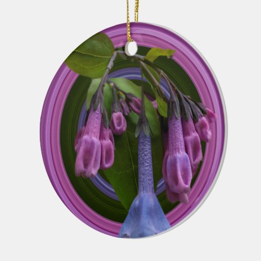 Virginia Bluebells keramische cirkelvormer Keramisch Ornament (Links)