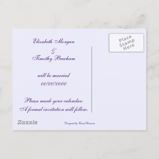 Virginia Bluebells Wildbloemen - Bewaar de datum Aankondigingskaart (Achterkant)