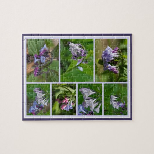 Virginia Bluebells Wildflower Legpuzzel (Horizontaal)