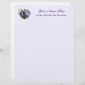 Virginia Bluebells Wildflower Persoonlijk Briefhoofd (Voorkant / Achterkant)