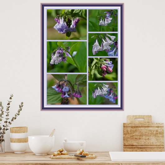 Virginia Bluebells Wildflower Poster (Keuken)