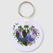 Virginia Bluebells Wildflower Sleutelhanger (Voorkant)